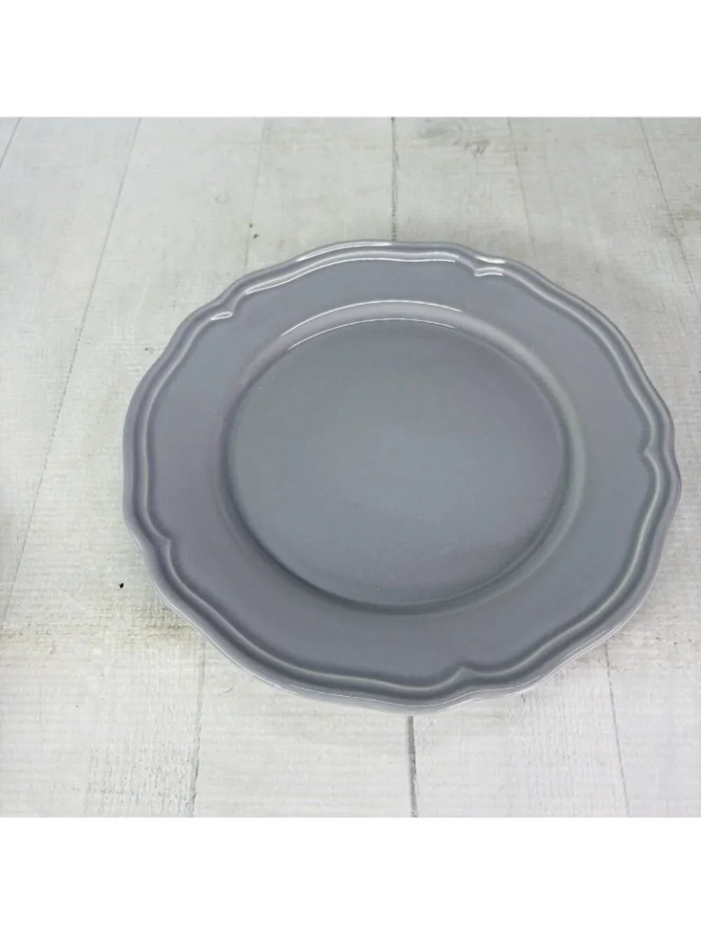 Ikea of Sweden ARV GRAY 15541 Scalloped Earthenware Salad Lunch 9